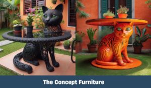Enhance Your Garden with a Unique Cat-Shaped Table: The Perfect Blend of Style and Function