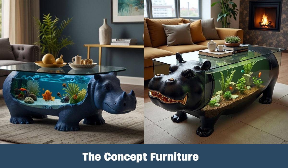 Unique Hippo Aquarium Coffee Tables for a Stunning Living Room Decor