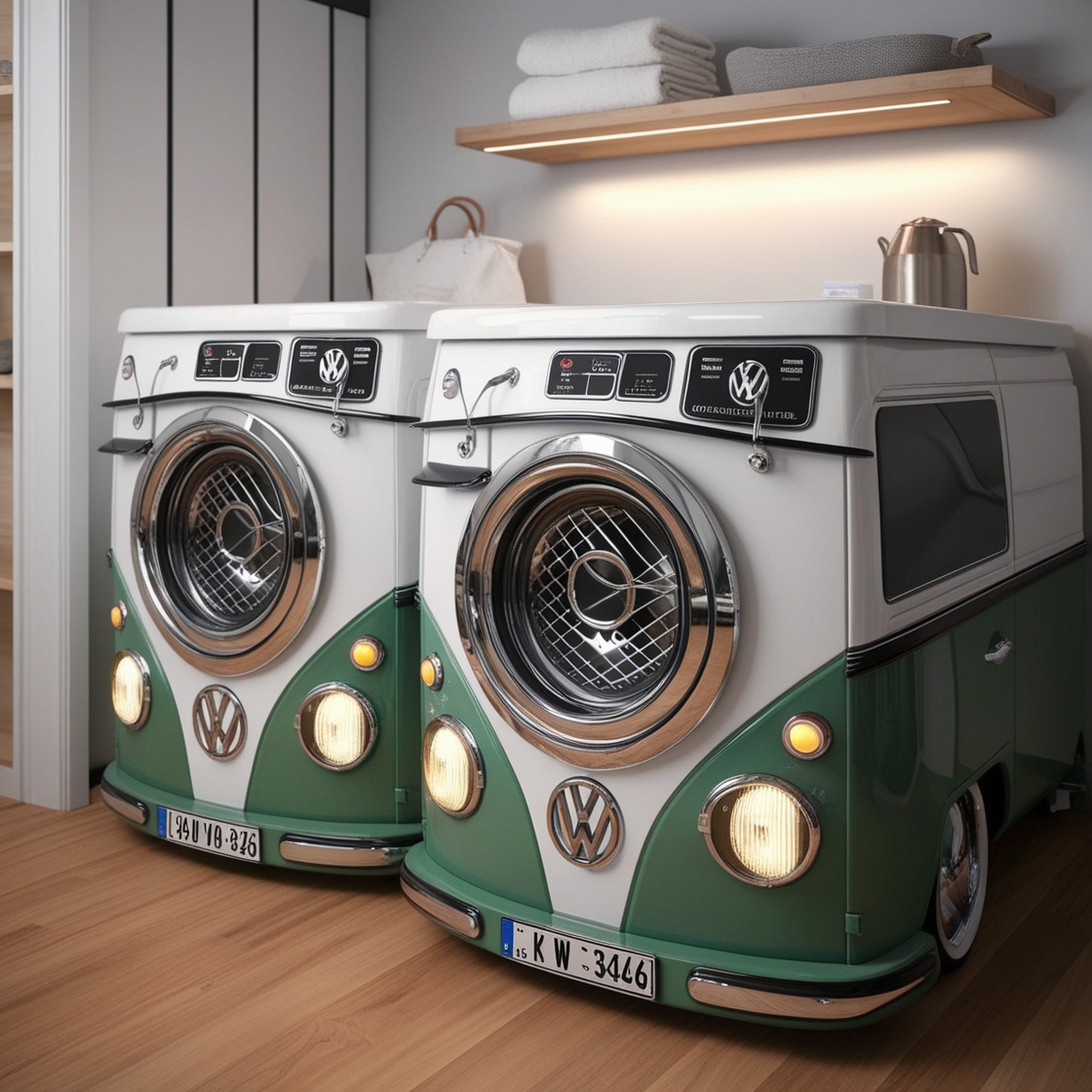 Volkswagen Bus Washer and Dryer Set: A Retro Icon for Modern Living