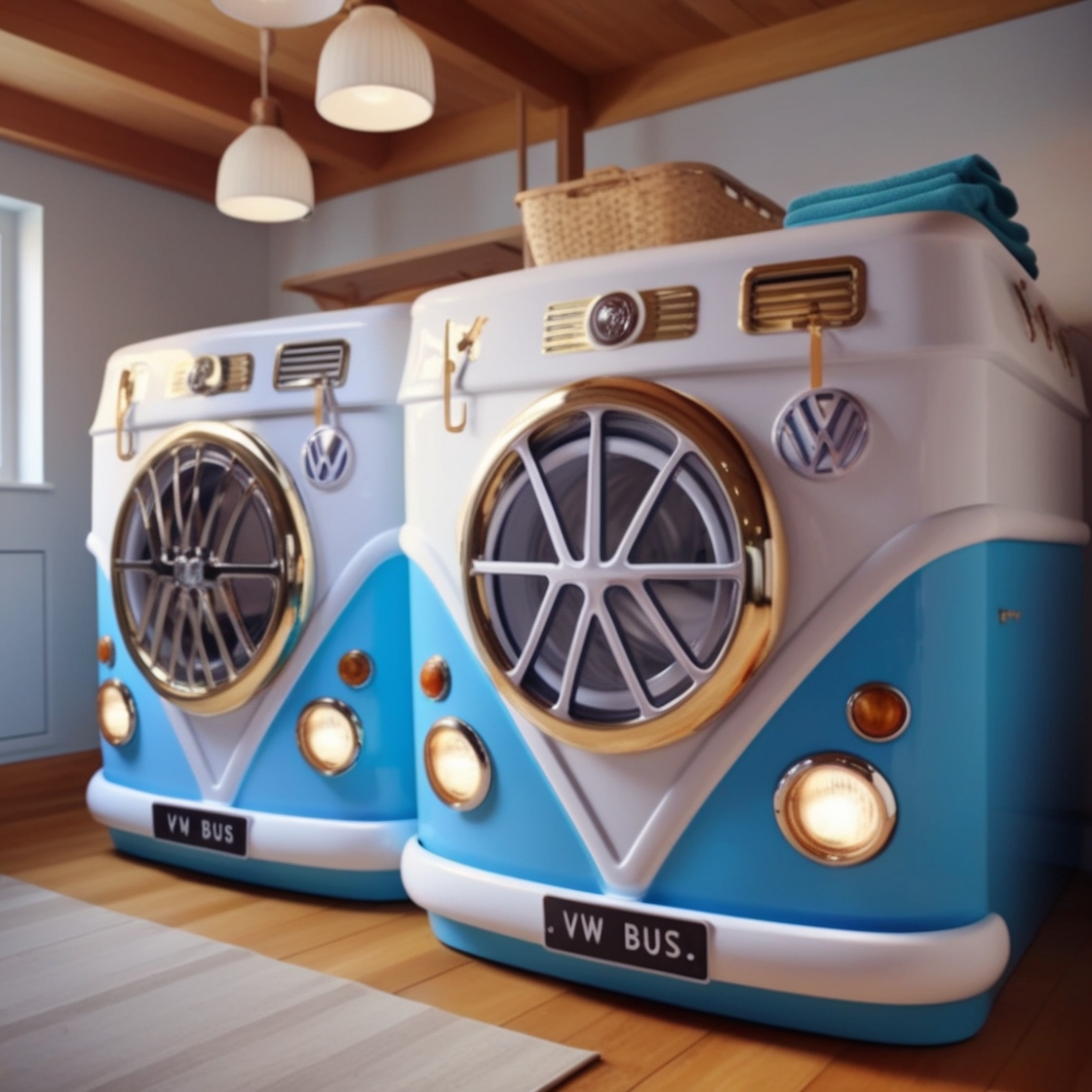 Volkswagen Bus Washer and Dryer Set: A Retro Icon for Modern Living