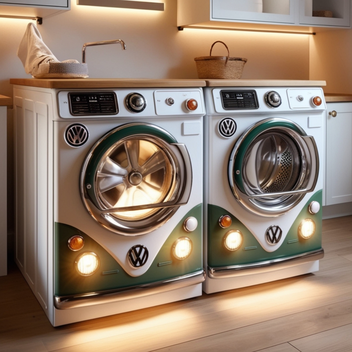 Volkswagen Bus Washer and Dryer Set: A Retro Icon for Modern Living