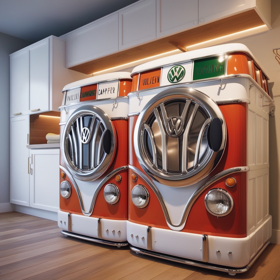 Volkswagen Bus Washer and Dryer Set: A Retro Icon for Modern Living