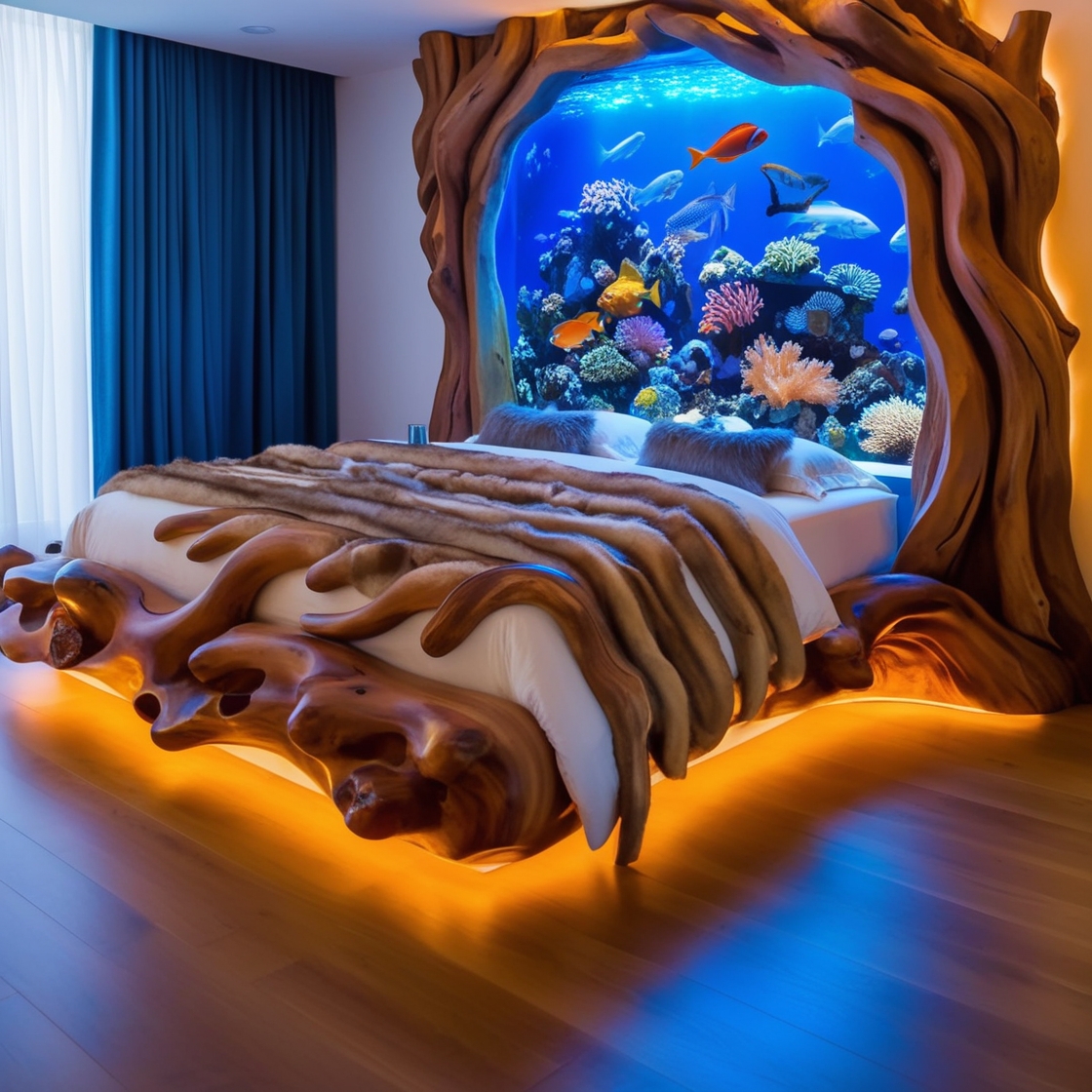 Edge Wood Aquarium Bed Frames: A Stunning Fusion of Functionality and Style