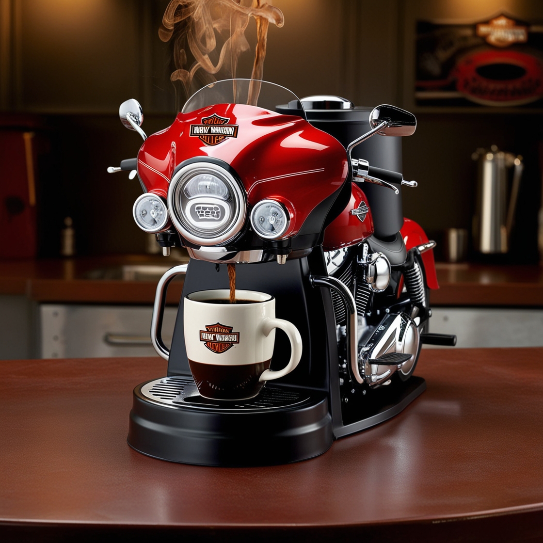 Harley Davidson Inspired Coffee Maker: A Blend of Power and Brew