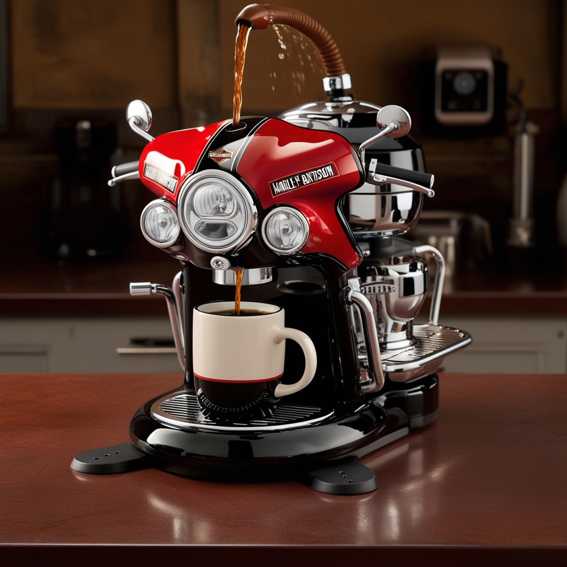 Harley Davidson Inspired Coffee Maker: A Blend of Power and Brew