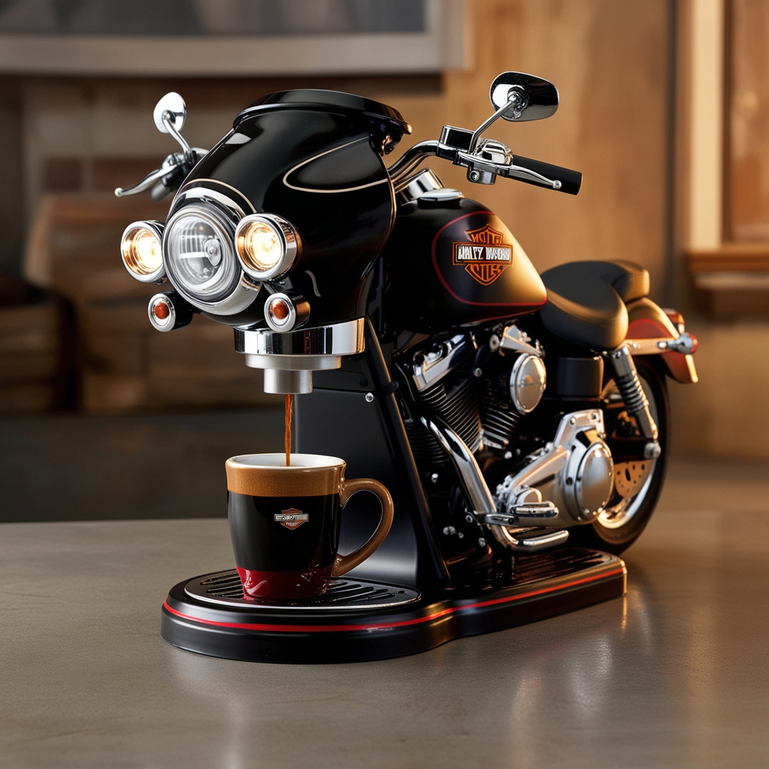 Harley Davidson Inspired Coffee Maker: A Blend of Power and Brew