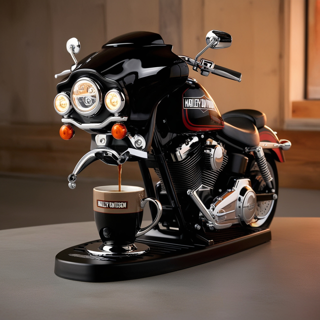 Harley Davidson Inspired Coffee Maker: A Blend of Power and Brew