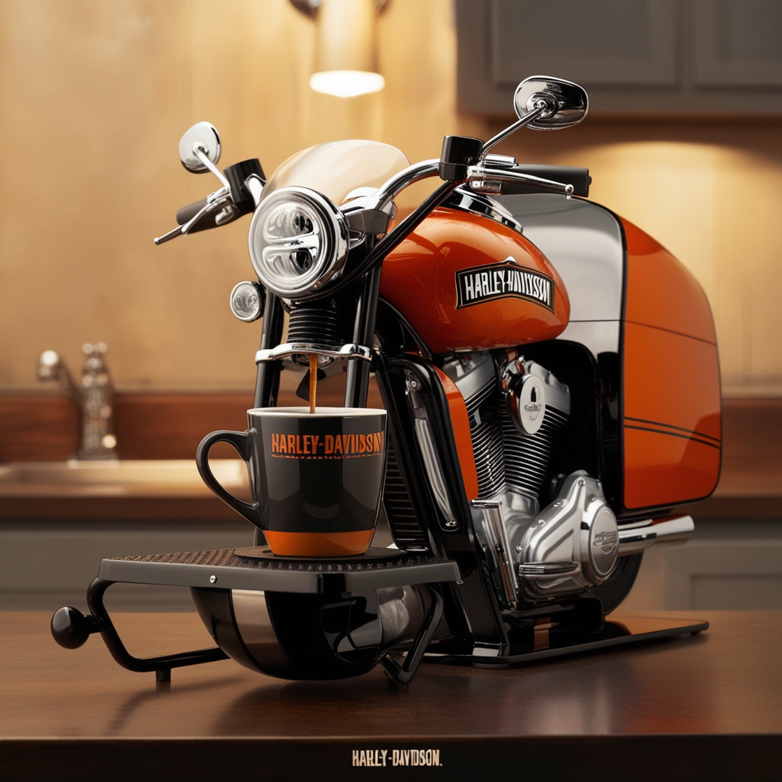 Harley Davidson Inspired Coffee Maker: A Blend of Power and Brew