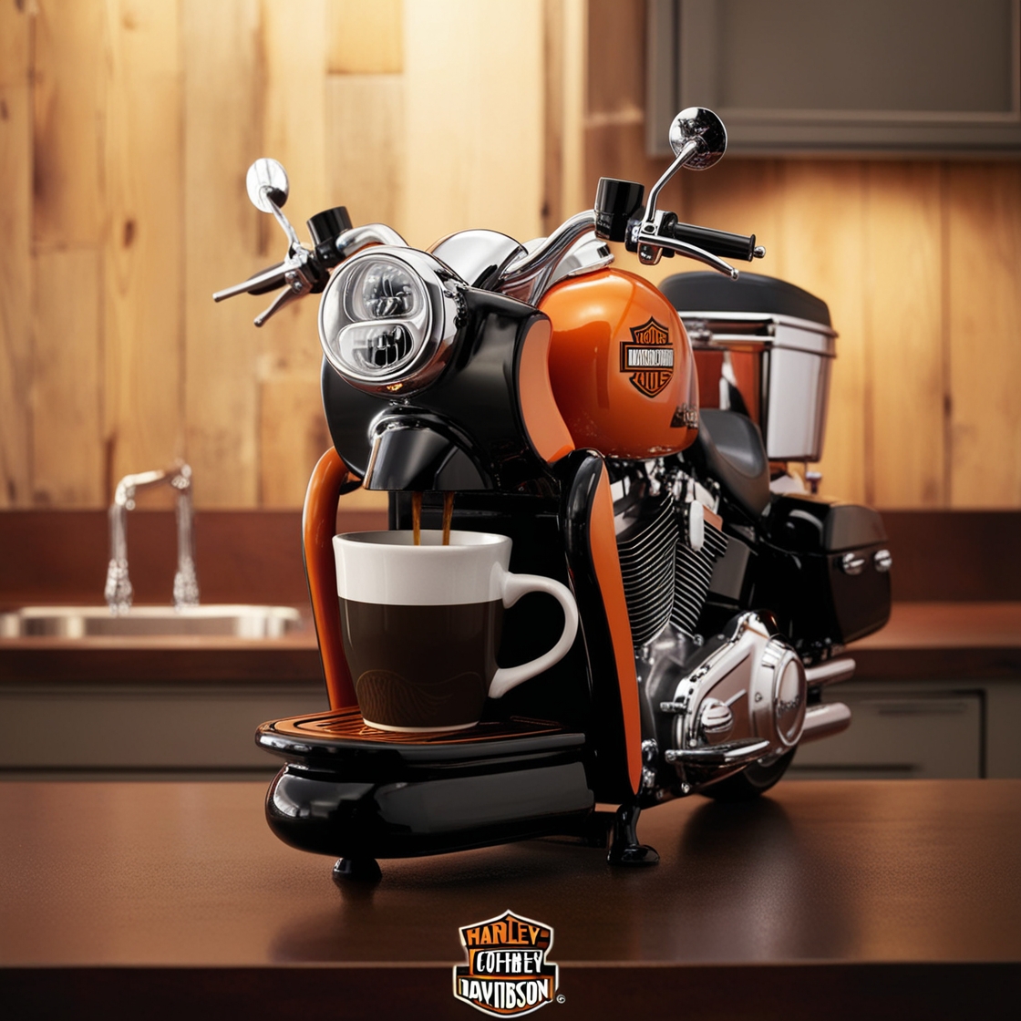 Harley Davidson Inspired Coffee Maker: A Blend of Power and Brew