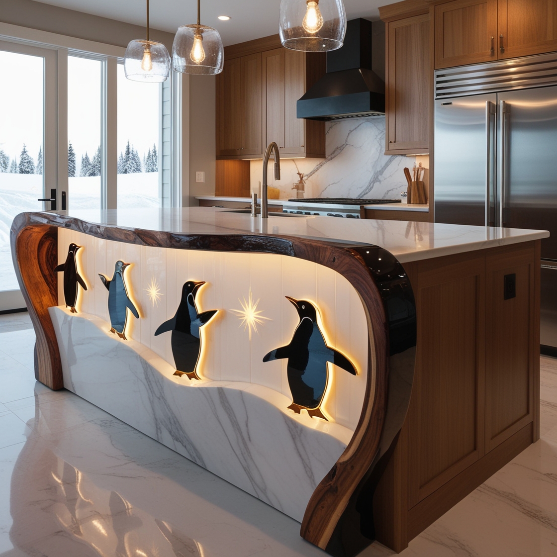 Penguin-Themed Kitchen Islands: A Whimsical Yet Functional Addition to Your Home