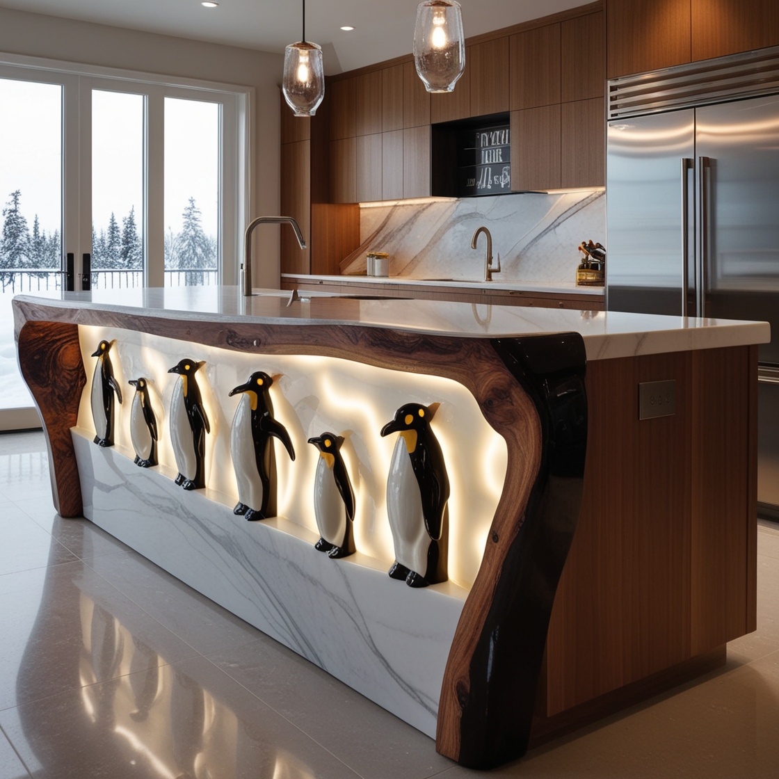 Penguin-Themed Kitchen Islands: A Whimsical Yet Functional Addition to Your Home