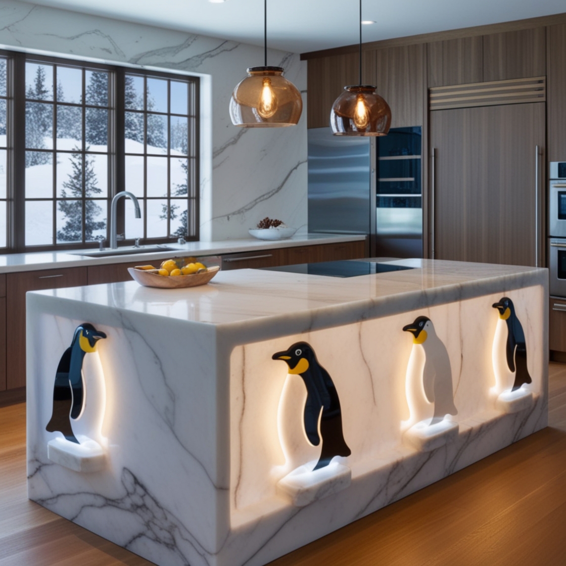 Penguin-Themed Kitchen Islands: A Whimsical Yet Functional Addition to Your Home