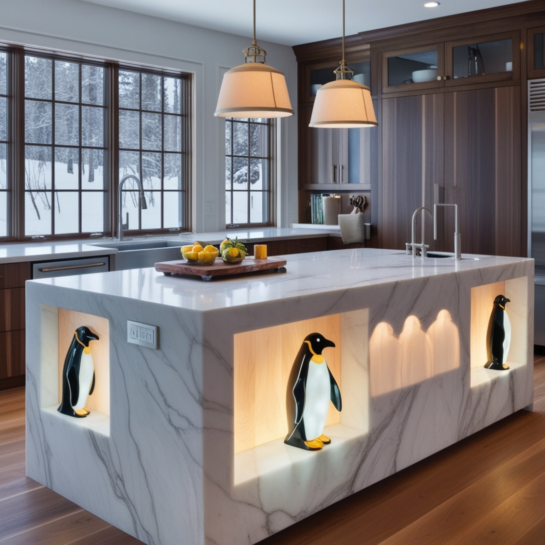 Penguin-Themed Kitchen Islands: A Whimsical Yet Functional Addition to Your Home