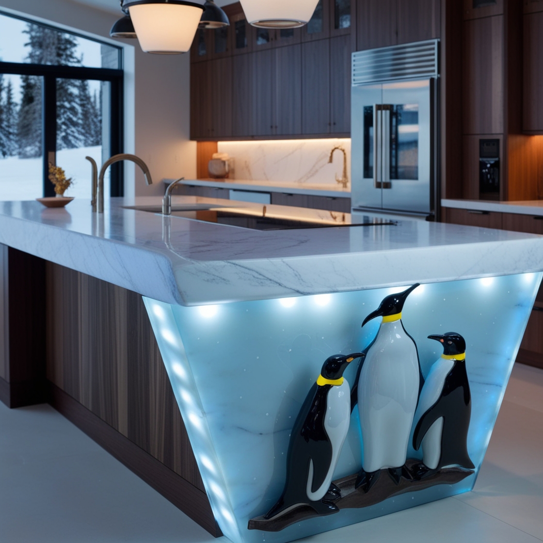 Penguin-Themed Kitchen Islands: A Whimsical Yet Functional Addition to Your Home