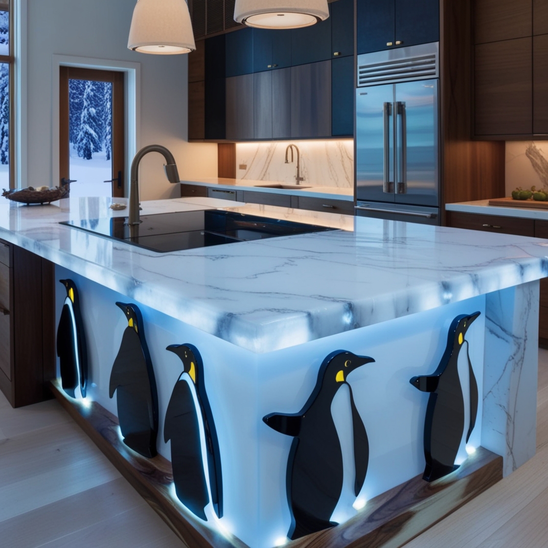 Penguin-Themed Kitchen Islands: A Whimsical Yet Functional Addition to Your Home