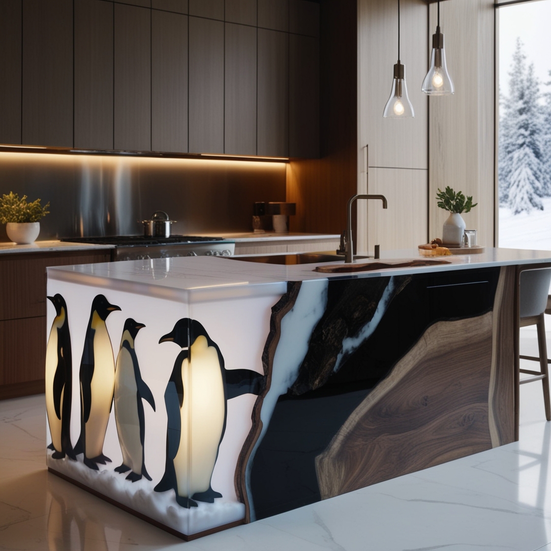 Penguin-Themed Kitchen Islands: A Whimsical Yet Functional Addition to Your Home