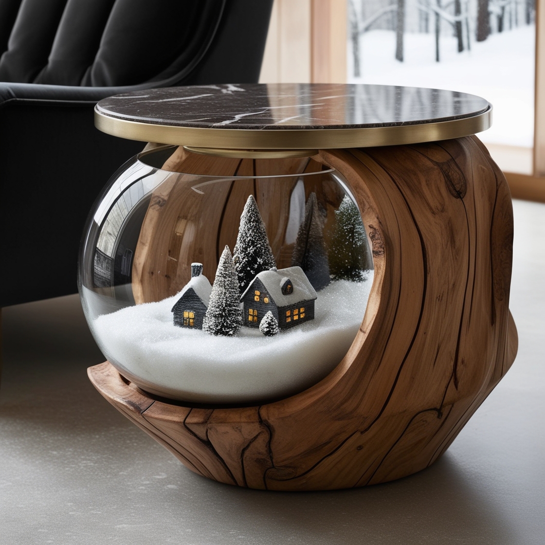 Snow Globe Side Tables: The Perfect Blend of Functionality and Whimsy