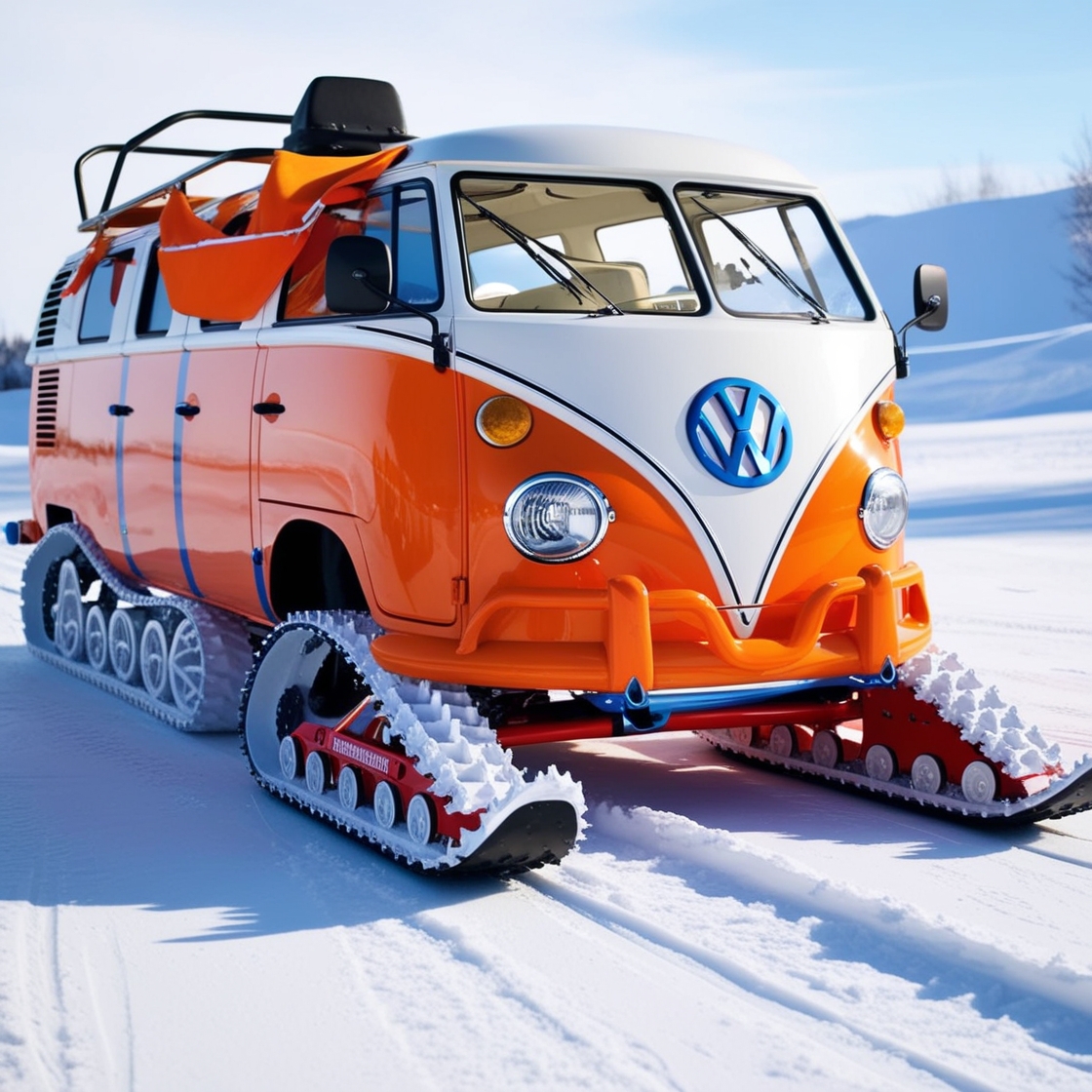 Volkswagen Bus Snowmobiles: A Retro Ride for Winter Adventures