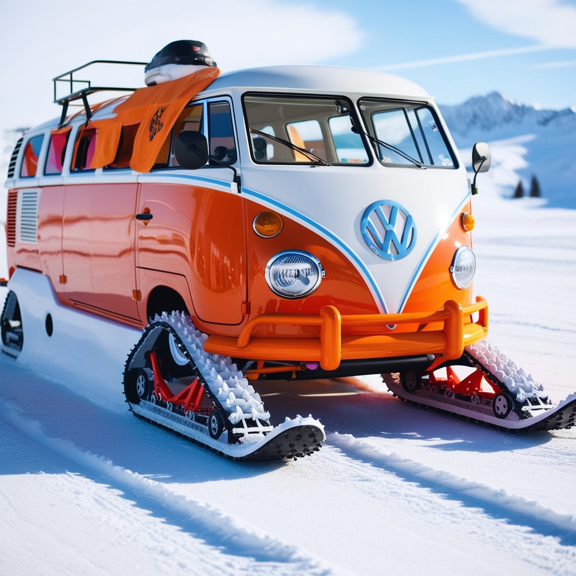 Volkswagen Bus Snowmobiles: A Retro Ride for Winter Adventures