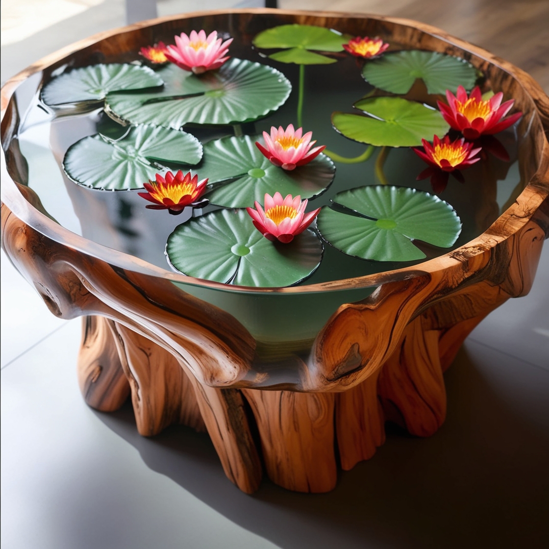 Wood and Epoxy Pond Coffee Tables: A Stunning Fusion of Nature and Art