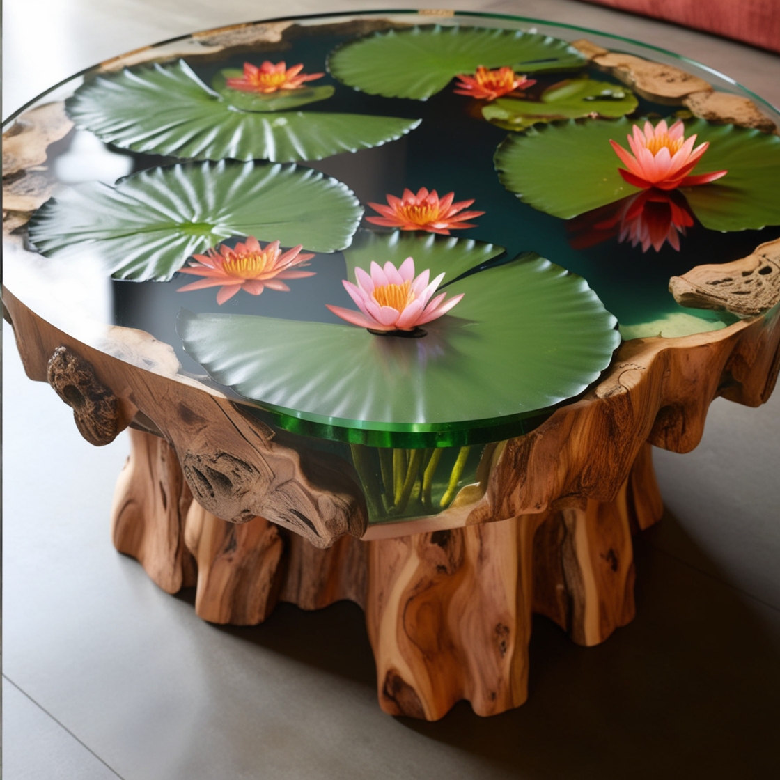 Wood and Epoxy Pond Coffee Tables: A Stunning Fusion of Nature and Art