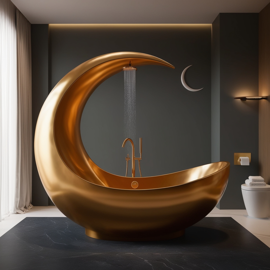 Transform Your Bathroom with a Crescent Moon Bathtub: Elegance Redefined