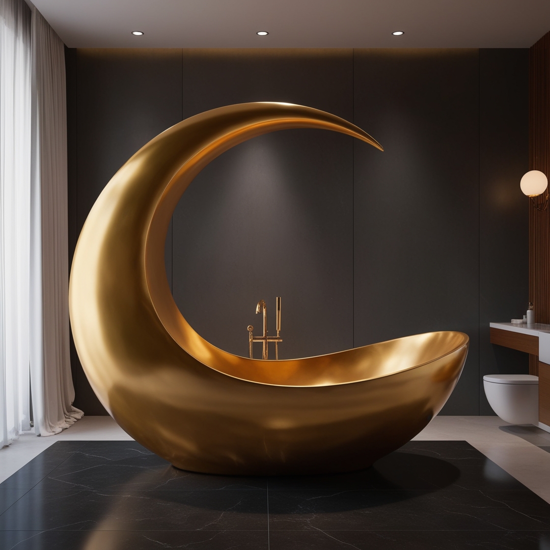 Transform Your Bathroom with a Crescent Moon Bathtub: Elegance Redefined