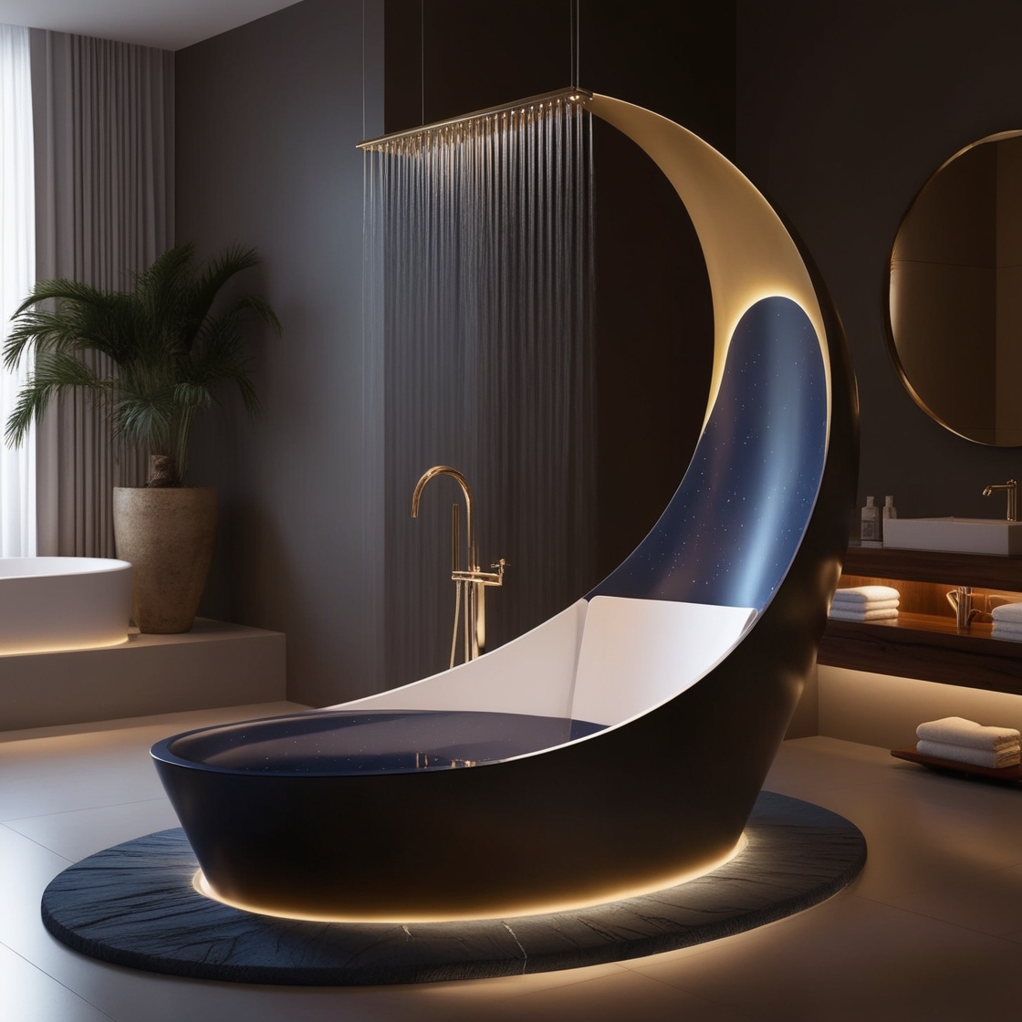 Transform Your Bathroom with a Crescent Moon Bathtub: Elegance Redefined