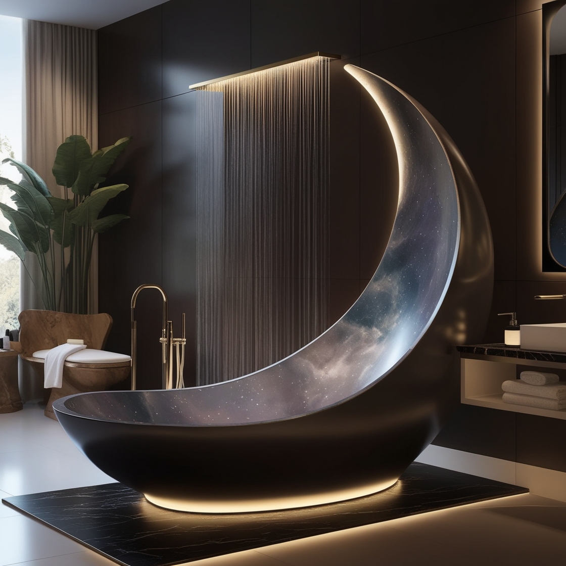 Transform Your Bathroom with a Crescent Moon Bathtub: Elegance Redefined