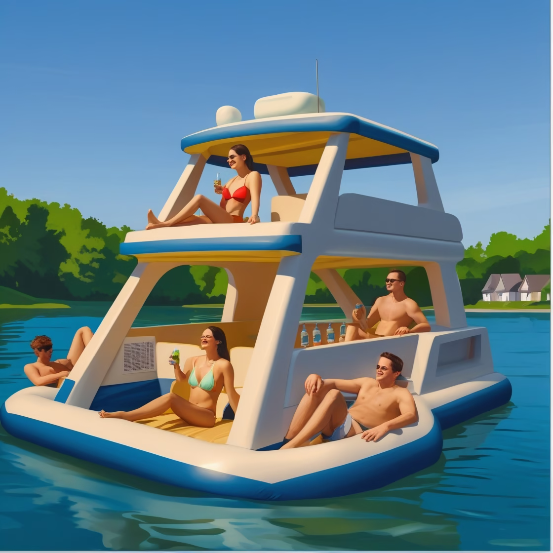 Inflatable Yacht Lake Floats: Experience Luxury Relaxation on the Water