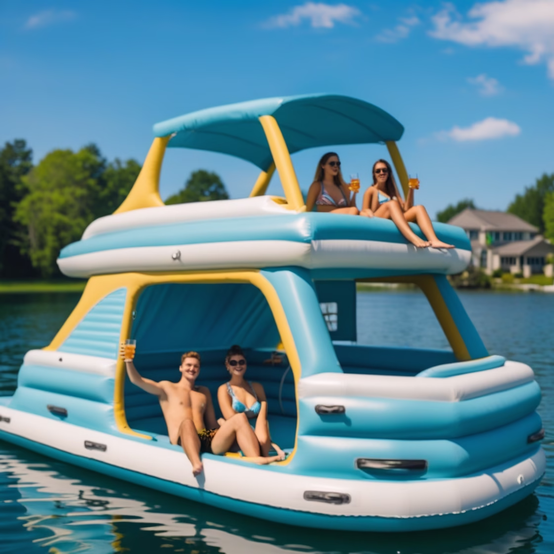 Inflatable Yacht Lake Floats: Experience Luxury Relaxation on the Water