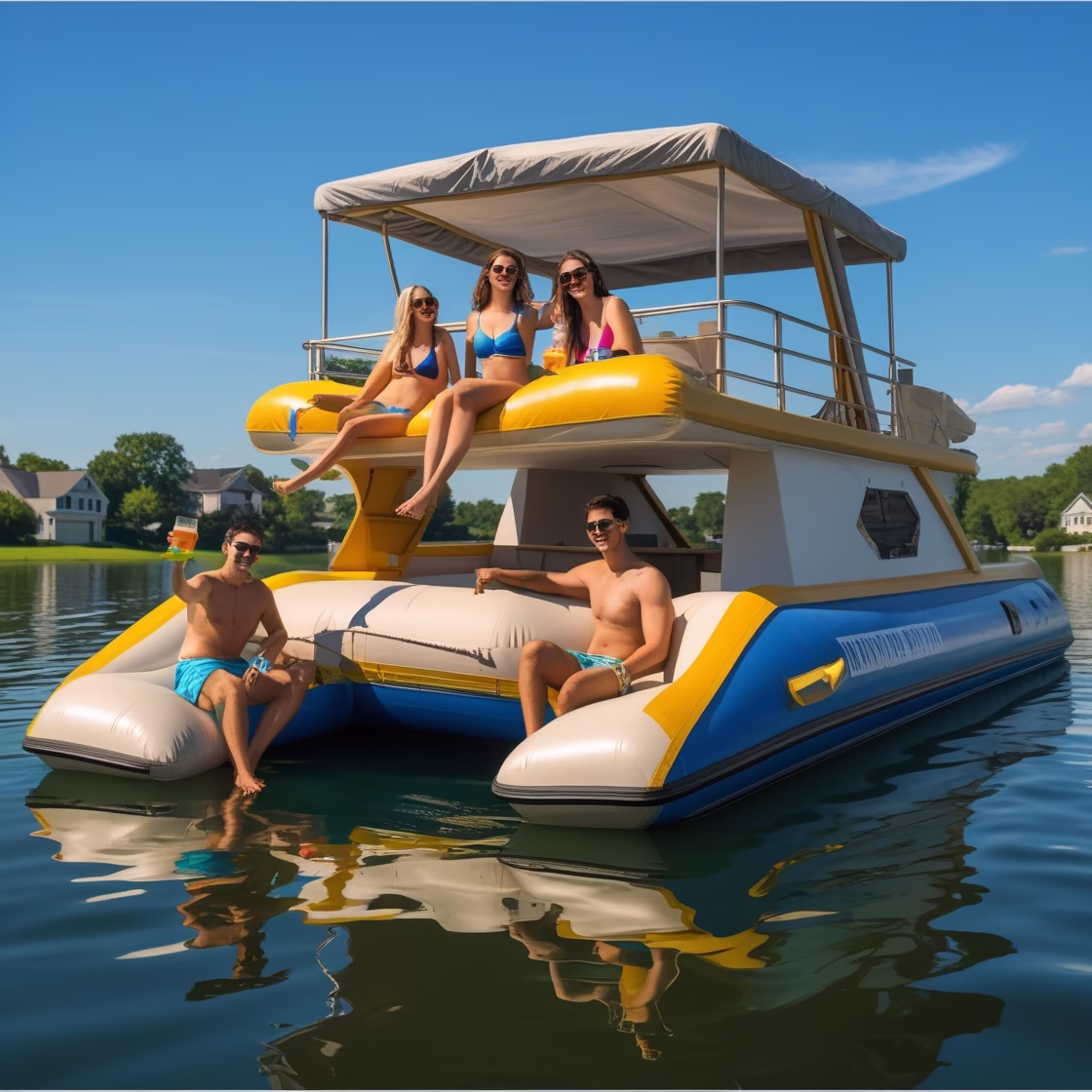 Inflatable Yacht Lake Floats: Experience Luxury Relaxation on the Water